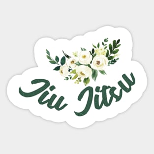 Flowers and jiu jitsu Sticker